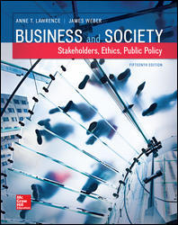 df59b Business and Society: Stakeholders, Ethics, Public Policy Edition 15e Lawrence Test Bank 1