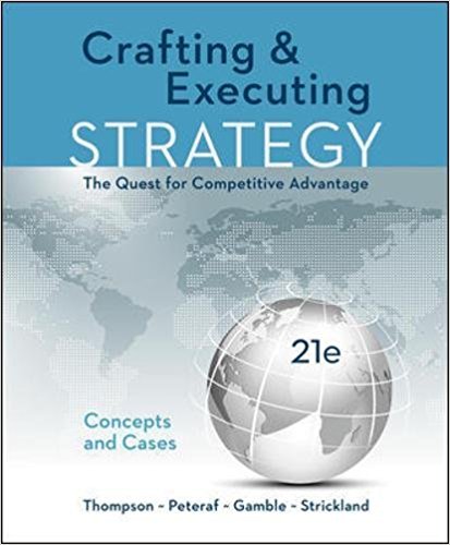 eca07 51ywna47rfl Crafting & Executing Strategy: The Quest for Competitive Advantage: Concepts and Cases Edition 21e Thompson Test Bank 1